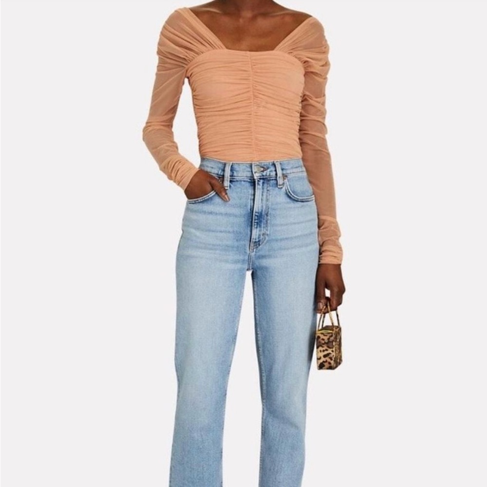 A.L.C. Dusty Coral Ruched Jackie Top | Size SMALL